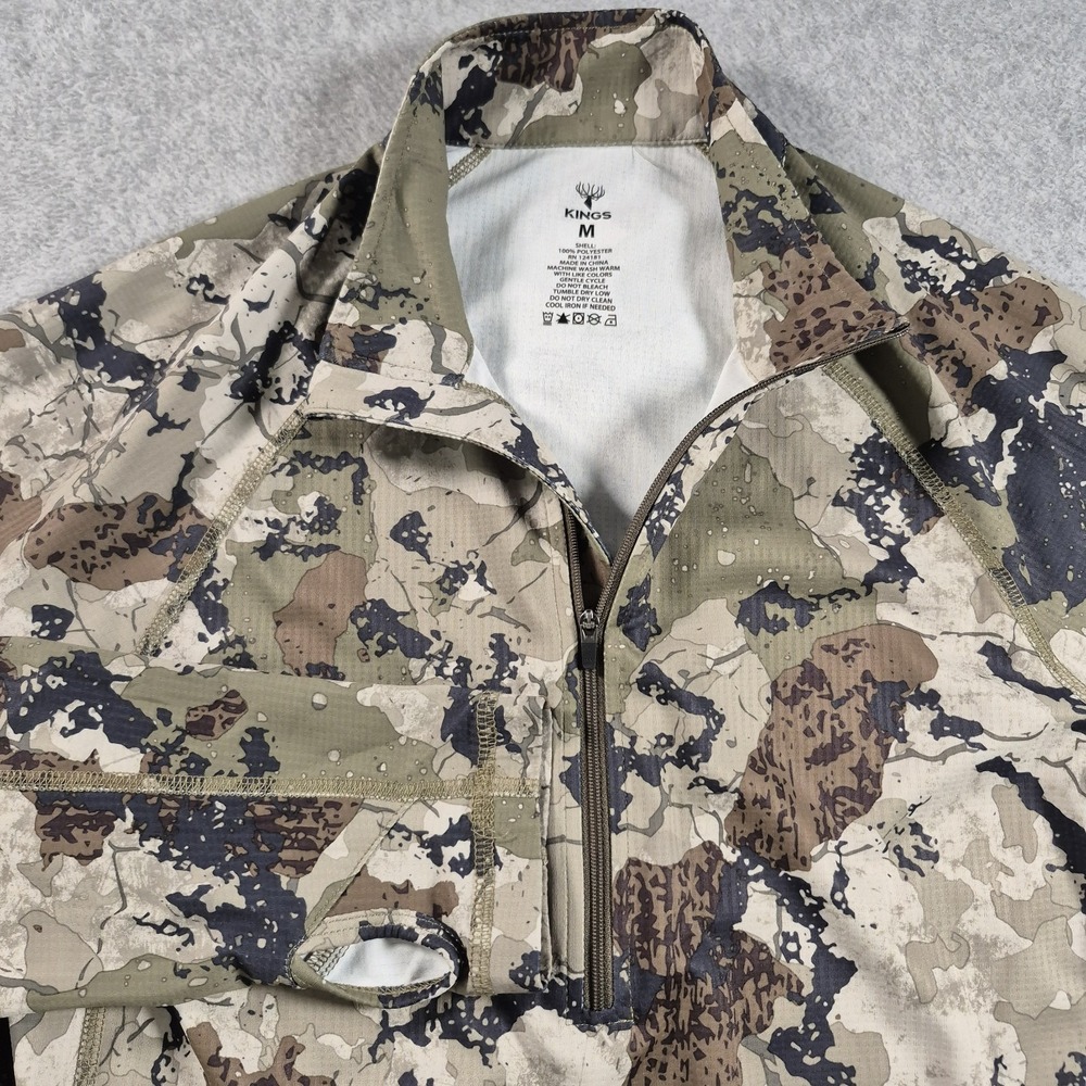 KINGS CAMO XKG Elevation 1/4 Zip Size Medium Long Sleeve Base Layer Tee